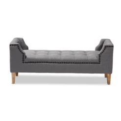 Perret Oak Finished Wood Bench Gray - Baxton Studio 17 Perret Oak Finished Wood Bench Gray - Baxton Studio -Furniture Store GUEST 1b5eaa1e fa9c 4e28 a319 5d74a0e5b73d