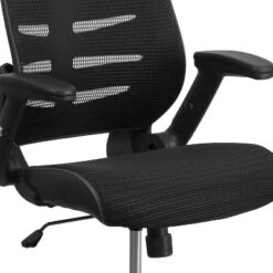 Emma And Oliver High Back Black Mesh Swivel Ergonomic Office Chair With Adjustable Flip-Up Arms -Furniture Store GUEST 1ccefb27 b9d9 4cef 838b 158a83ebd414
