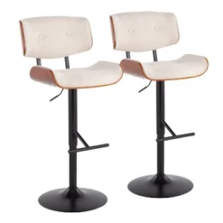 Set Of 2 Lombardi Mid-Century Modern Adjustable Counter Height Barstool - Lumisource -Furniture Store GUEST 1f206437 cf15 44bf 998b 643b660b5a8c