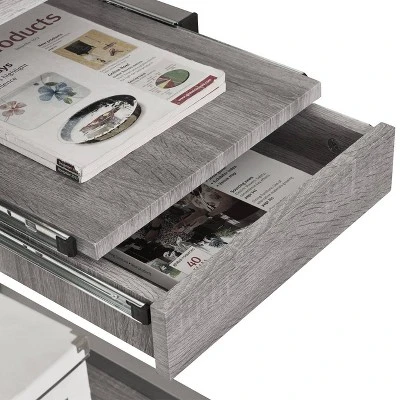 Complete Computer Workstation Desk Gray - Techni Mobili 21 Complete Computer Workstation Desk Gray - Techni Mobili - Image 19