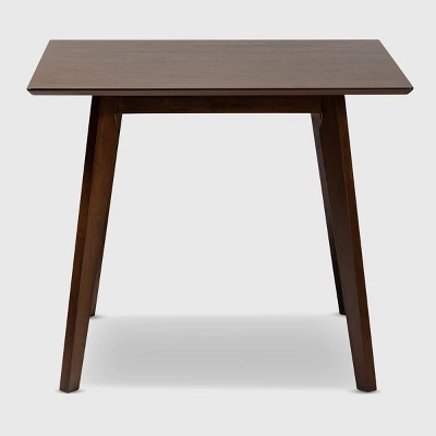 Pernille Square Wood Dining Table Walnut - Baxton Studio 3 Pernille Square Wood Dining Table Walnut - Baxton Studio