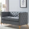 Gasper Tufted Upholstered Loveseat Light Gray - HOMES: Inside + Out -Furniture Store GUEST 207a748c b5f0 48fa a7ef 72855f4e749e