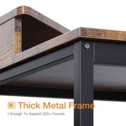 ODK Modern Wooden Triangle Corner Fit Computer Workstation Desk With Durable Steel Frame And Raised Monitor Stand -Furniture Store GUEST 209f32cc 4fc0 4a2b 8703 1b6d28dc0858