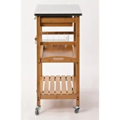 Aya Bamboo Kitchen Cart With Stainless Steel Top Natural - Boraam 7 Aya Bamboo Kitchen Cart With Stainless Steel Top Natural - Boraam -Furniture Store GUEST 2176b213 55d5 47a5 a845 ed49b4ed474d