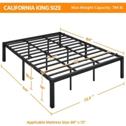 Yaheetech Metal Platform Bed Frame With Heavy Duty Steel Slat Support -Furniture Store GUEST 2205c2f6 7284 4e12 808a b934a99dbe76