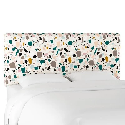 Olivia Upholstered Headboard Terrazzo Emerald Ochre - Cloth & Company 3 Olivia Upholstered Headboard Terrazzo Emerald Ochre - Cloth & Company