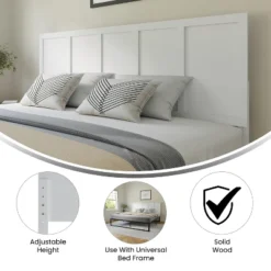 Merrick Lane Raised Panel Wooden Adjustable Headboard Only 14 Merrick Lane Raised Panel Wooden Adjustable Headboard Only -Furniture Store GUEST 22934555 377e 4698 a453 66989e083bf6