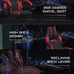 BlackArc Zulu Gaming Desk And Chair Set, Ergonomic Gaming Chair With USB Massage, Slide-Out Footrest, And Detachable Headrest Pillow -Furniture Store GUEST 22a73930 5456 46d9 8d66 d8eb15b53a36