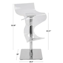 Viva Contemporary Adjustable Barstool Wood/White - LumiSource 15 Viva Contemporary Adjustable Barstool Wood/White - LumiSource -Furniture Store GUEST 241a63a5 a623 4fc4 843d 9c15a0ad2f00