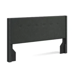 Glenwillow Home MCM Nailhead Trim Button Tufted MCM Wingback Upholstered Headboard