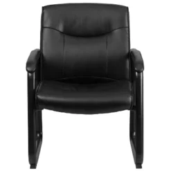HERCULES Series 500 Lb. Capacity Big & Tall Black Leather Executive Side Chair With Sled Base - Flash Furniture -Furniture Store GUEST 24e61e53 5069 4d8d a00e ae7acce942de