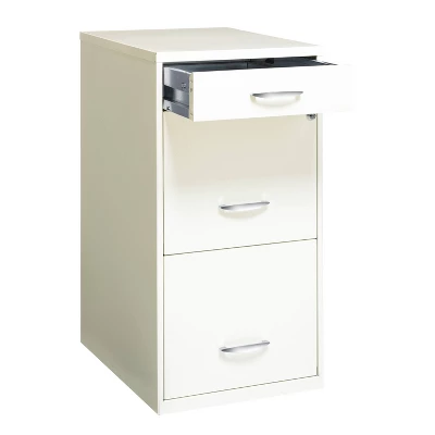 Space Solutions 3 Drawer Letter Width Vertical File Cabinet With Pencil Drawer Pearl White 5 Space Solutions 3 Drawer Letter Width Vertical File Cabinet With Pencil Drawer Pearl White - Image 3