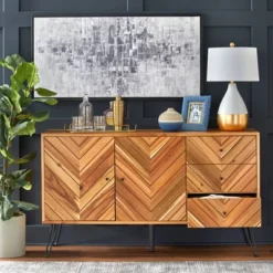 Alexandria 2 Doors 3 Drawers Buffet Oak - Lifestorey
