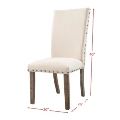 Dex 7pc Extendable Dining Table Set And 6 Upholster Side Chairs Walnut Brown/ Cream - Picket House Furnishings -Furniture Store GUEST 26c63165 b30a 459f 8381 287781f04748