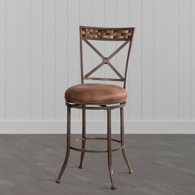 Compton Swivel Counter Height Barstool Brown - Hillsdale Furniture 3 Compton Swivel Counter Height Barstool Brown - Hillsdale Furniture