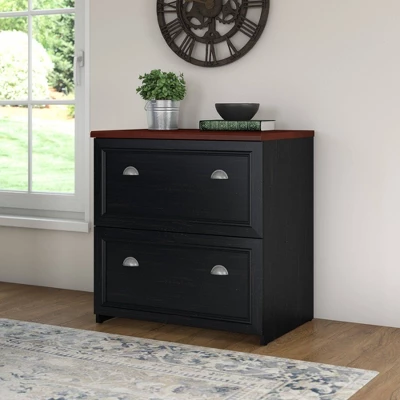 2 Drawer Fairview File Cabinet Antique Black - Bush Furniture 3 2 Drawer Fairview File Cabinet Antique Black - Bush Furniture