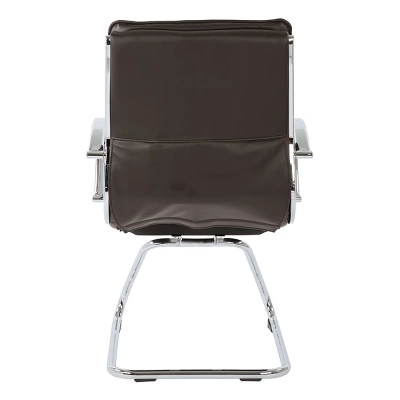 Armless Mid Back Manager's Faux Leather Chair With Chrome Base - OSP Designs 7 Armless Mid Back Manager's Faux Leather Chair With Chrome Base - OSP Designs - Image 5