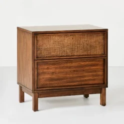 Wood & Cane Transitional Nightstand - Hearth & Hand™ With Magnolia -Furniture Store GUEST 27e1b45f d228 494b a9ec 75b5bcedc7f2