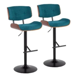 Set Of 2 Lombardi Mid-Century Modern Adjustable Counter Height Barstool - Lumisource -Furniture Store GUEST 285d81a0 9ac5 4ef7 be07 018dd2249498