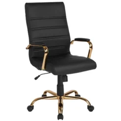 Emma And Oliver High Back Executive Swivel Office Chair With Metal Frame And Arms -Furniture Store GUEST 29094bec a7f0 4d00 9d38 f2c8d7159a71