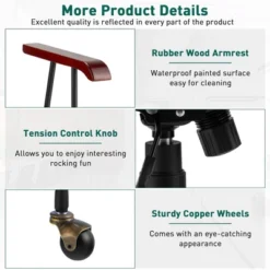 Costway Velvet Home Office Chair Swivel Adjustable Task Chair W/ Wooden Armrest -Furniture Store GUEST 295110a1 e91b 43ce 9389 c004659f2d4f