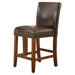 24" Faux Leather Luxury Counter Height Barstool - HomePop -Furniture Store GUEST 2b14d054 2e6d 4bbb 921b 3aa9c9418ba8