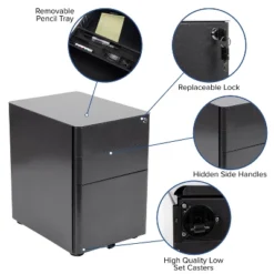 Flash Furniture Work From Home Kit - Black Computer Desk, Ergonomic Mesh Office Chair And Locking Mobile Filing Cabinet With Side Handles 14 Flash Furniture Work From Home Kit - Black Computer Desk, Ergonomic Mesh Office Chair And Locking Mobile Filing Cabinet With Side Handles -Furniture Store GUEST 2ba157bf 6cb6 4e7f a432 5ff87e58261a