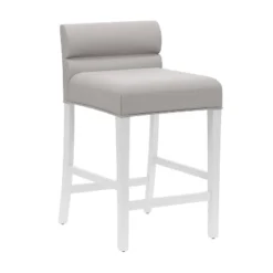 27" Desco Wood Upholstered Counter Height Barstool White - Hillsdale Furniture