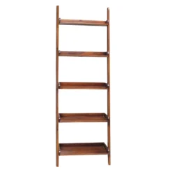 75.5" 5 Tier Solid Wood Leaning Bookshelf - International Concepts -Furniture Store GUEST 2c4c674f 779e 4b4e aed5 b4c788aa960e