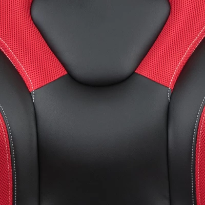 BlackArc Gamma Gaming Desk & Chair Set - Black & Red High Back Gaming Chair With Flip-Up Arms; Desk With Detachable Headphone Hook/Cupholder 6 BlackArc Gamma Gaming Desk & Chair Set - Black & Red High Back Gaming Chair With Flip-Up Arms; Desk With Detachable Headphone Hook/Cupholder - Image 4