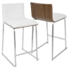 Set Of 2 26" Mara Contemporary Counter Height Barstool White - Lumisource -Furniture Store GUEST 2d51dea1 3116 410a acb5 4cd516ea40d7