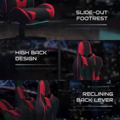 BlackArc Echo Gaming Desk & Chair Set: Black & Red Faux Leather Reclining Gaming Chair; Gaming Desk With Headphone Hook And Cupholder 19 BlackArc Echo Gaming Desk & Chair Set: Black & Red Faux Leather Reclining Gaming Chair; Gaming Desk With Headphone Hook And Cupholder -Furniture Store GUEST 2d6daaea 7527 478f af26 0f401450f701