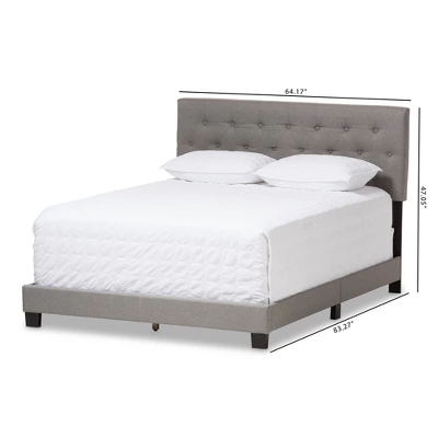 Cassandra Modern And Contemporary Fabric Upholstered Bed - Baxton Studio 7 Cassandra Modern And Contemporary Fabric Upholstered Bed - Baxton Studio - Image 5