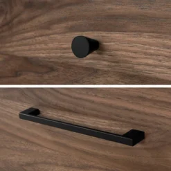 Flam 2 Drawer Nightstand Natural Walnut/Matte Black - South Shore -Furniture Store GUEST 2f2fe567 7e2e 4c93 965e 231c721374f8