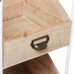 Industrial Wood Storage Cart Brown - Olivia & May -Furniture Store GUEST 2f9b4e1e 32a8 4661 97e1 d0925f5c9ee3