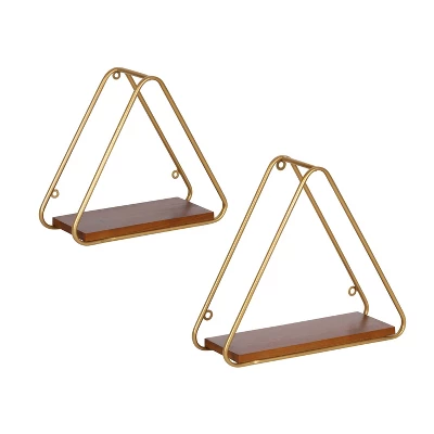 2pc Tilde Triangle Accent Shelf Set - Kate & Laurel All Things Decor 9 2pc Tilde Triangle Accent Shelf Set - Kate & Laurel All Things Decor - Image 7