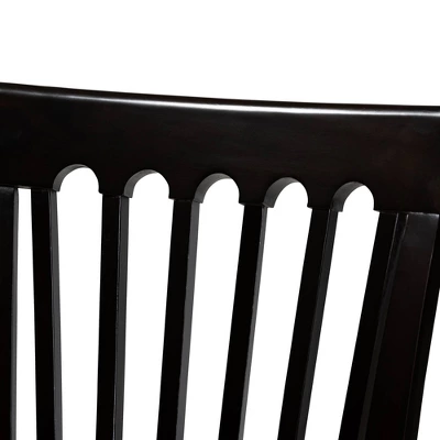 2pc Minette Fabric Upholstered Espresso Wood Dining Chair Set Sand/Dark Brown - Baxton Studio 5 2pc Minette Fabric Upholstered Espresso Wood Dining Chair Set Sand/Dark Brown - Baxton Studio - Image 3