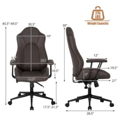 Costway High Back Ex Ecutive Office Chair Adjustable Reclining Task Chair Armrest -Furniture Store GUEST 31970521 aa9a 42b1 a733 4219f963545a