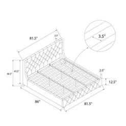 King Mercer Linen Upholstered Bed Light Gray - CosmoLiving By Cosmopolitan -Furniture Store GUEST 31b92df4 12e0 4f84 80f0 78df6bc980da
