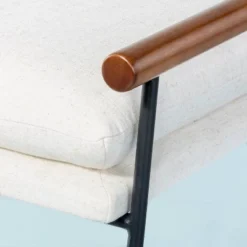 Cushioned Metal & Wood Bench - Cream/Black - Hearth & Hand™ With Magnolia -Furniture Store GUEST 31d32cd8 6e8f 42a8 ba93 0f4864c8073d