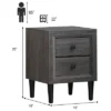 Costway Nightstand W/2 Drawers Multipurpose Retro Grey Bedside Table Fully Assembled -Furniture Store GUEST 320c5cf3 3bc5 4d87 b514 e418513c3a11