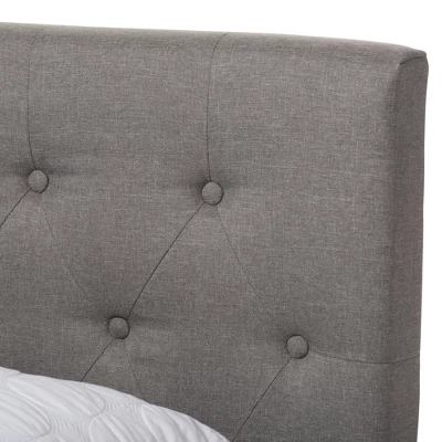 Cassandra Modern And Contemporary Fabric Upholstered Bed - Baxton Studio 5 Cassandra Modern And Contemporary Fabric Upholstered Bed - Baxton Studio - Image 3