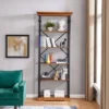 86.5" Juanita 6 Tier Etagere Wood And Metal Open Bookcase Distressed Wood - Danya B. 2 86.5" Juanita 6 Tier Etagere Wood And Metal Open Bookcase Distressed Wood - Danya B. -Furniture Store GUEST 3276944e 87f4 4ab6 9812 5c12dd25a14b