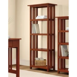 60" Mission Bookshelf Cherry - Alaterre Furniture