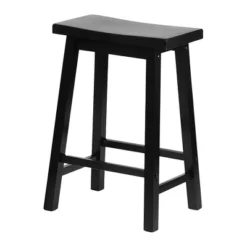PJ Wood Classic Saddle-Seat 24" Tall Kitchen Counter Stools For Homes, Dining Spaces, And Bars W/Backless Seats, 4 Square Legs, Black (Set Of 6) 8 PJ Wood Classic Saddle-Seat 24" Tall Kitchen Counter Stools For Homes, Dining Spaces, And Bars W/Backless Seats, 4 Square Legs, Black (Set Of 6) -Furniture Store GUEST 332d51f3 96bf 4714 bcb1 c2b903b53ac5