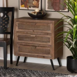 Calida Wood And Rattan 3 Drawer Storage Cabinet Brown - Baxton Studio 15 Calida Wood And Rattan 3 Drawer Storage Cabinet Brown - Baxton Studio -Furniture Store GUEST 333f8ae8 f61f 4a7d 8f9b 517a409acb41