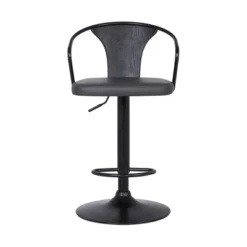 Eagle Adjustable Barstool Gray/Black - Armen Living