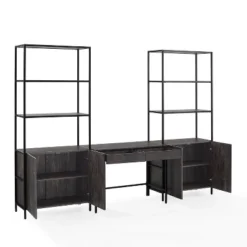 3pc Jacobsen Desk And Large Etagere Set Brown Ash - Crosley 25 3pc Jacobsen Desk And Large Etagere Set Brown Ash - Crosley -Furniture Store GUEST 3764bdc1 975d 4eb6 aef4 9d7079d43591