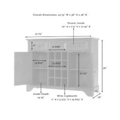 Lafayette Sideboard Cabinet With Wine Storage - Crosley -Furniture Store GUEST 37888e07 acdf 459b b8cb 8013f83f45cf