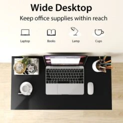 Costway Folding Computer Desk No Assembly Study Writing Table For Small Spaces Walnut/Black/Brown/White -Furniture Store GUEST 39705ab1 7d02 496a a0e9 cb8d2e147125